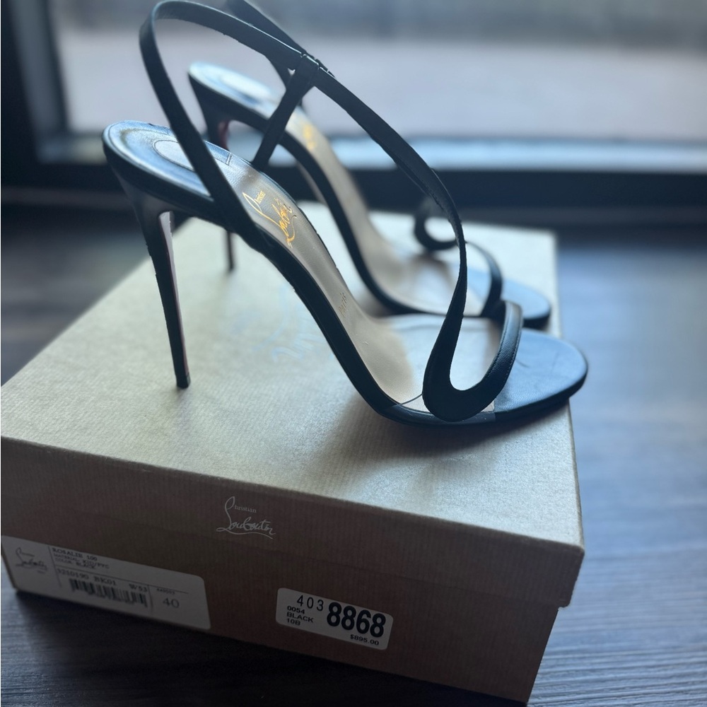 Christian Louboutin Black Strappy Heels